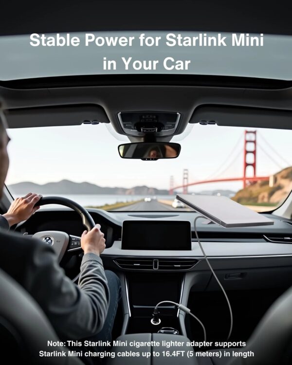 Starlink Mini Car Charger to DC Female Adapter Cable